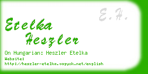 etelka heszler business card